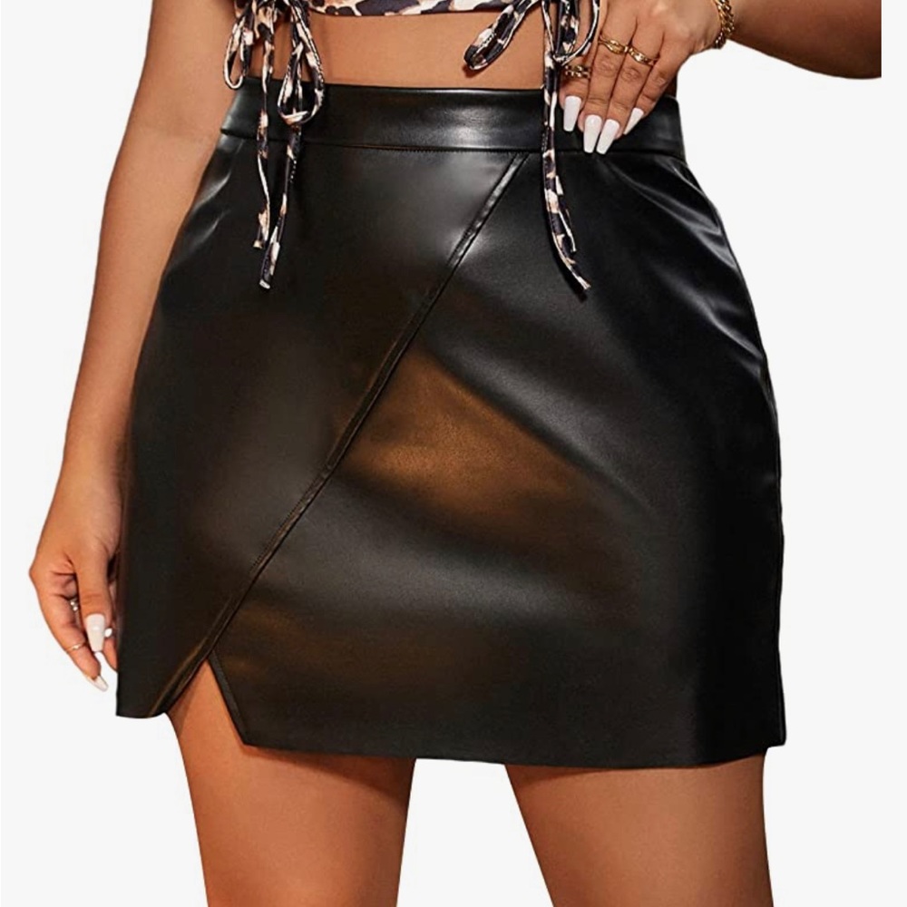Black Leather Skirt